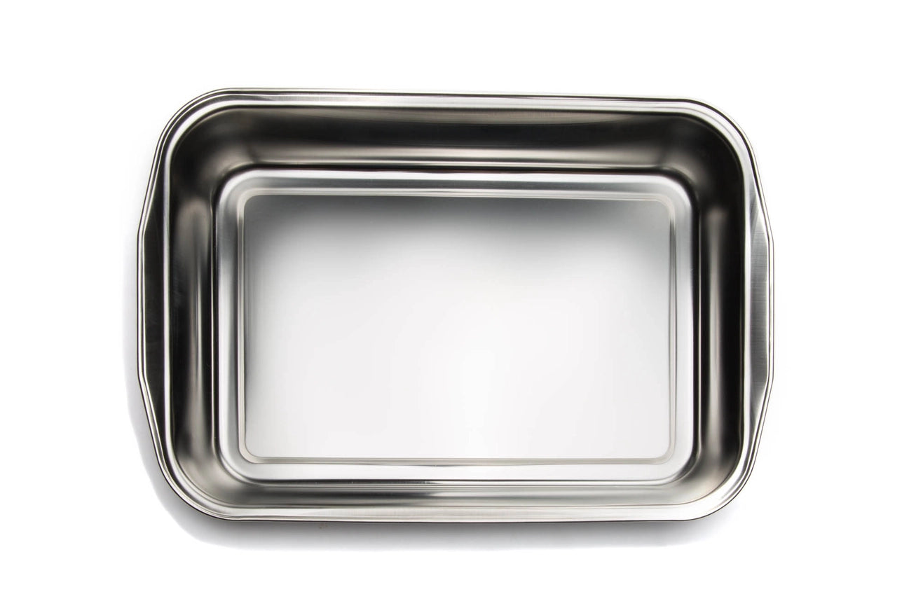 Fox Run Roasting Pan, Stainless Steel, 16.25” X 11” X 2.25”