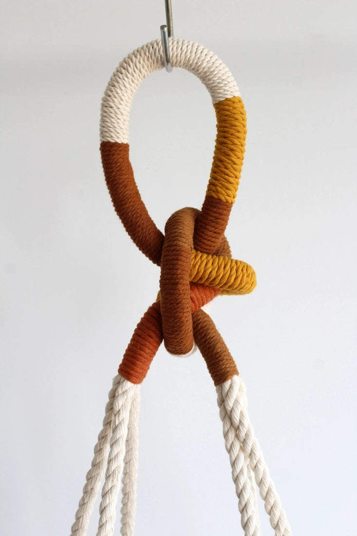 Cotton Macrame Plant Hanger, Unique Hanging Planter